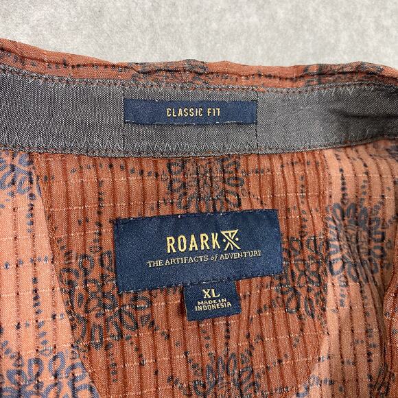 Roark Shirt Mens XL Bless Up Classic Fit Short Sleeve Button Up All Over Print - Picture 7 of 8